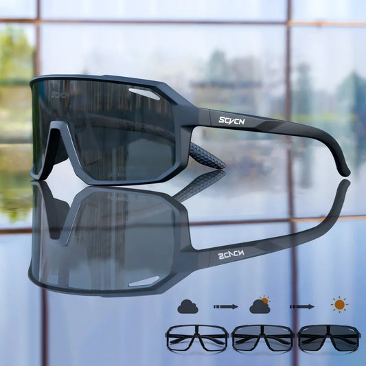 Photocromatic Gafas de Sol CVCN de Ciclismo MTB Exterior, UV400S